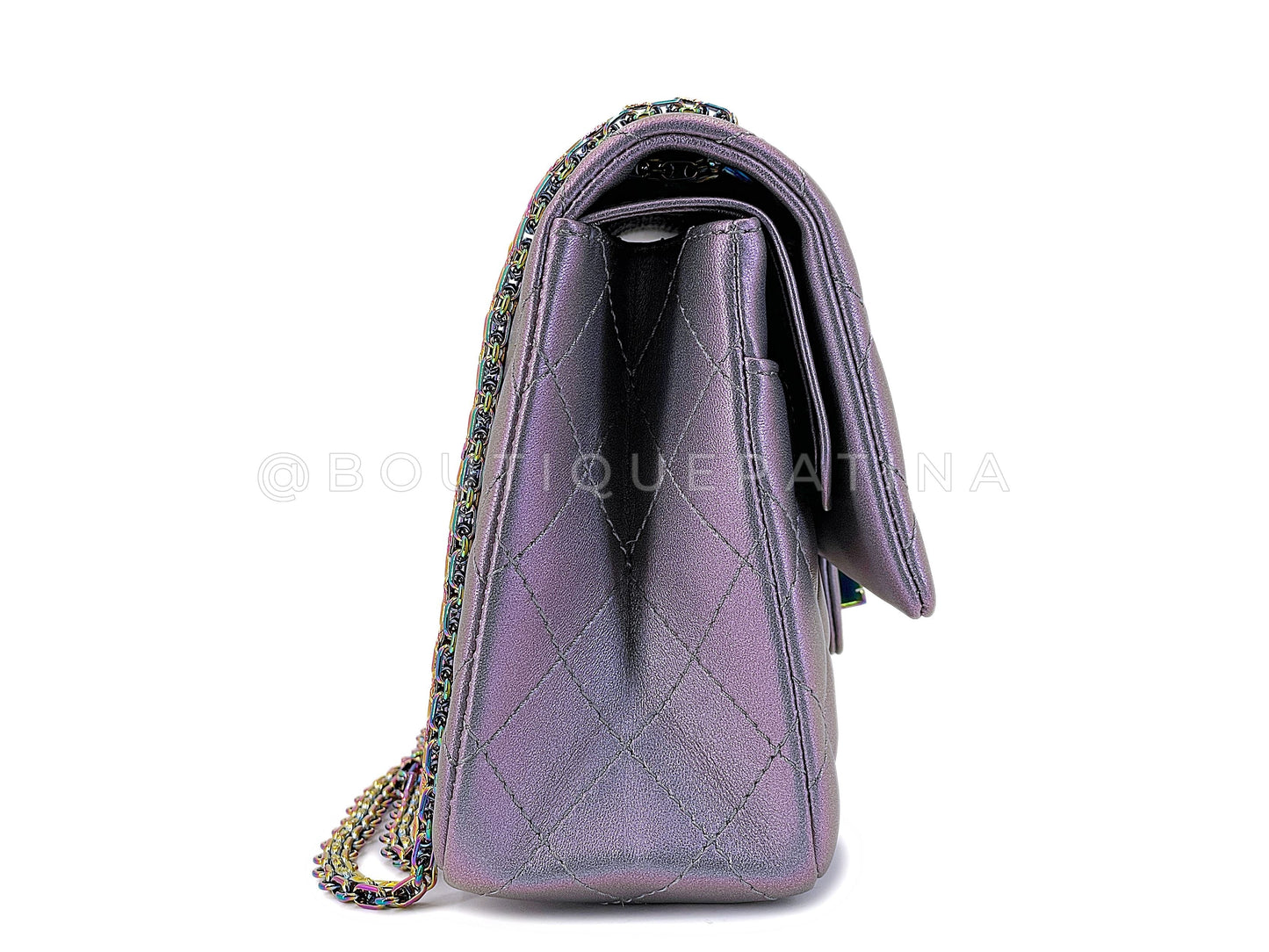 Chanel Violet Mermaid Iridescent 2.55 Reissue Classic Double Flap Bag 226 Medium