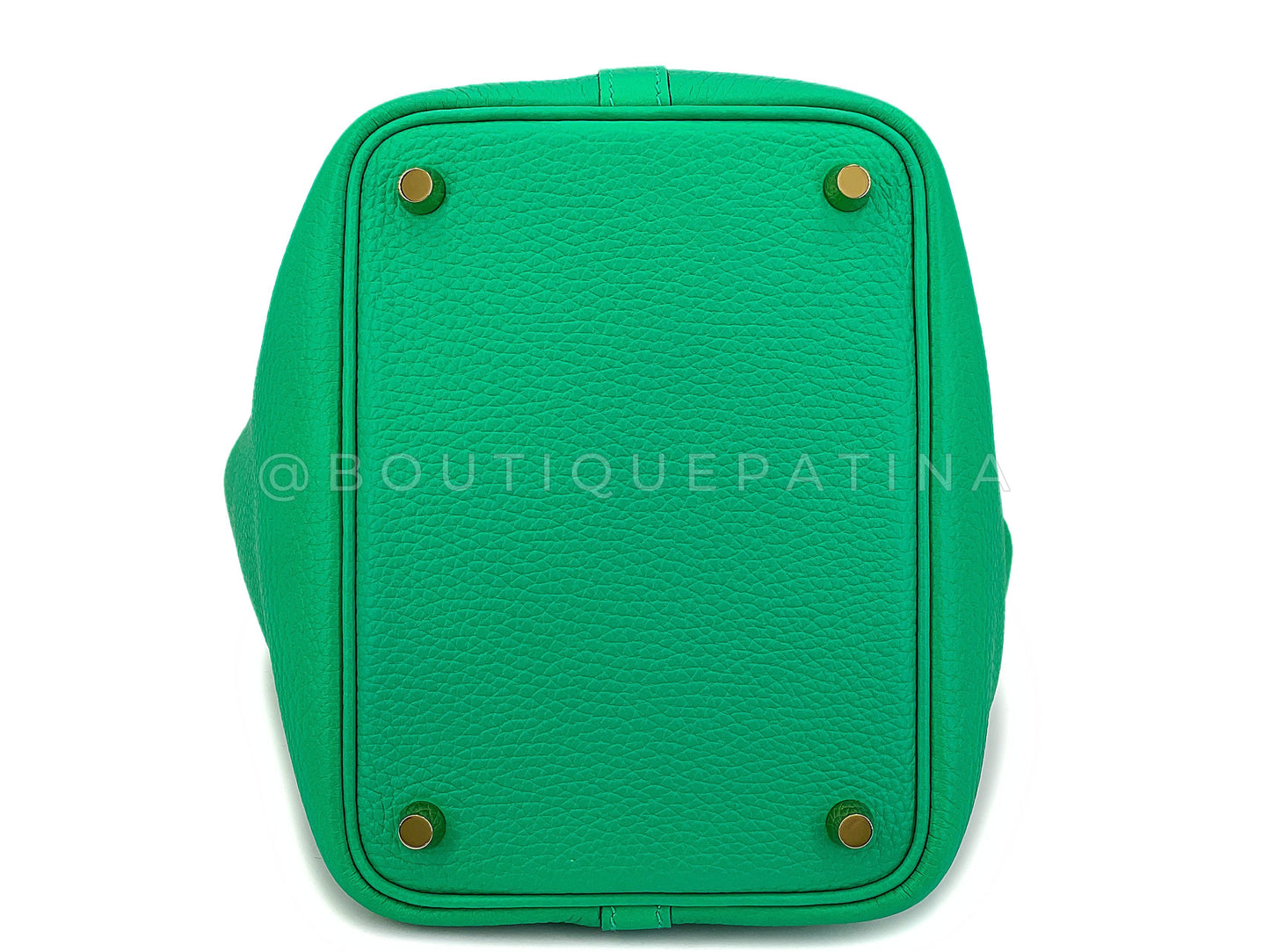 Hermes Green Picotin Lock 18 PM Bambou Bamboo Bag 24k GHW Gold