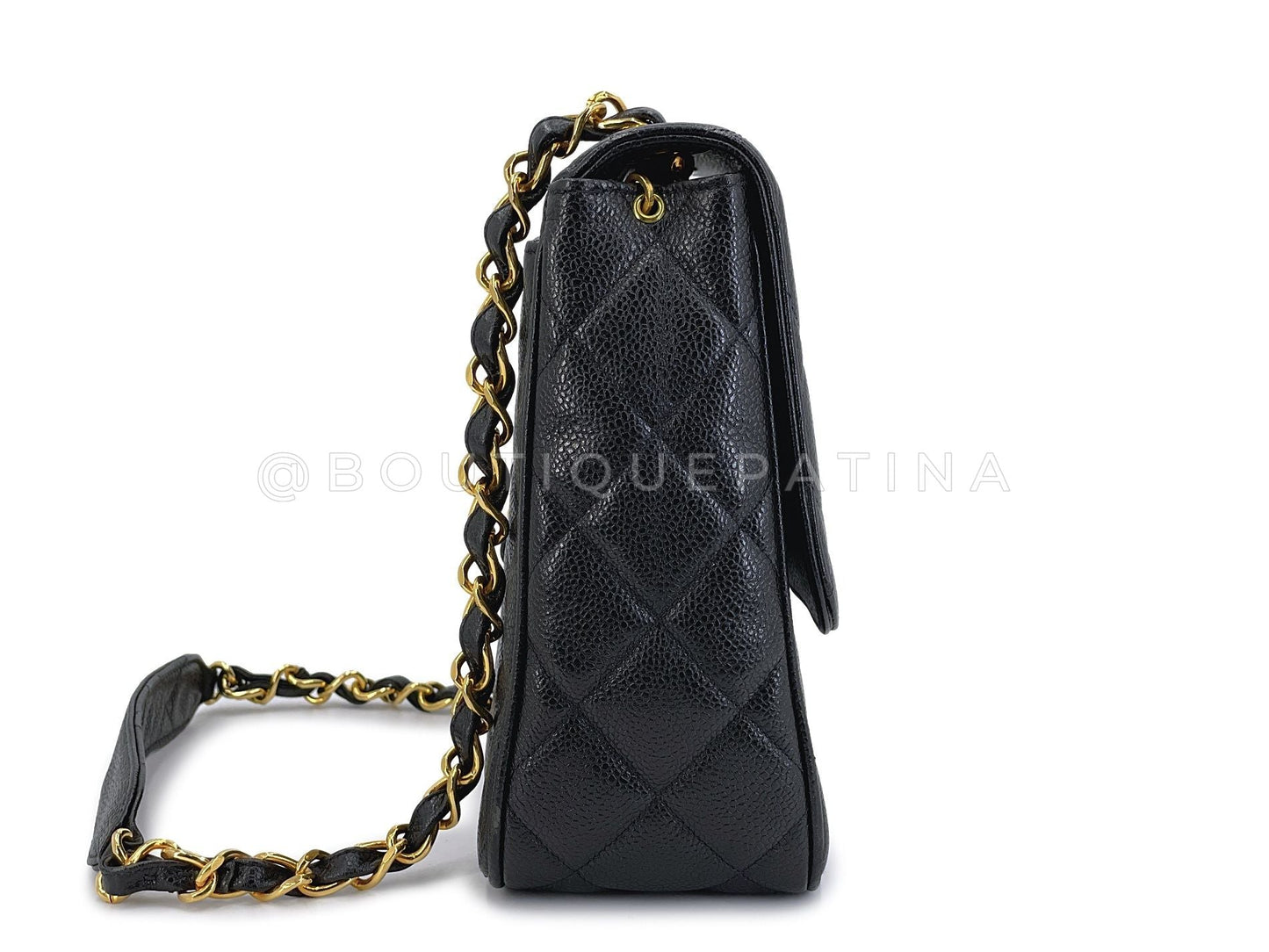 Chanel Vintage Caviar Tall Flap Bag Crossbody Black 1994 24k GHW Crossbody