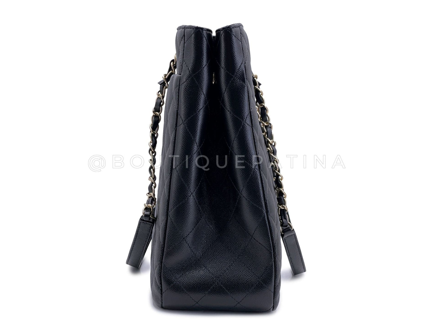 Chanel Black Caviar Timeless Classic Grand Shopper Tote Bag GHW 0JD