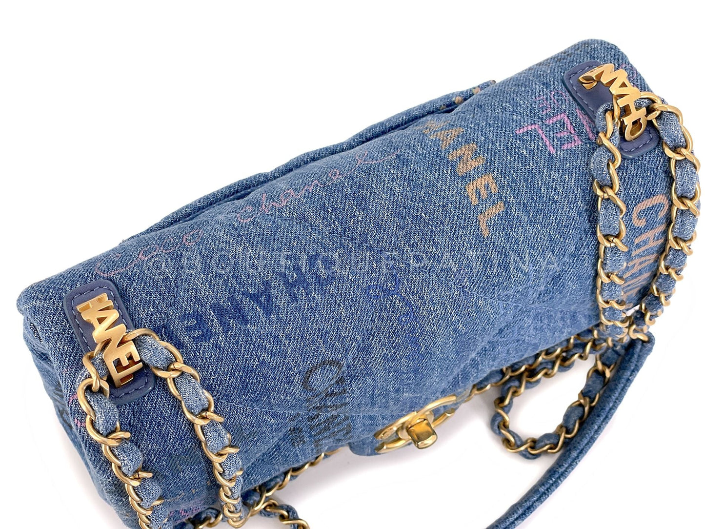 Chanel Blue Denim Mood Rectangular Mini Flap Bag GHW 00Q