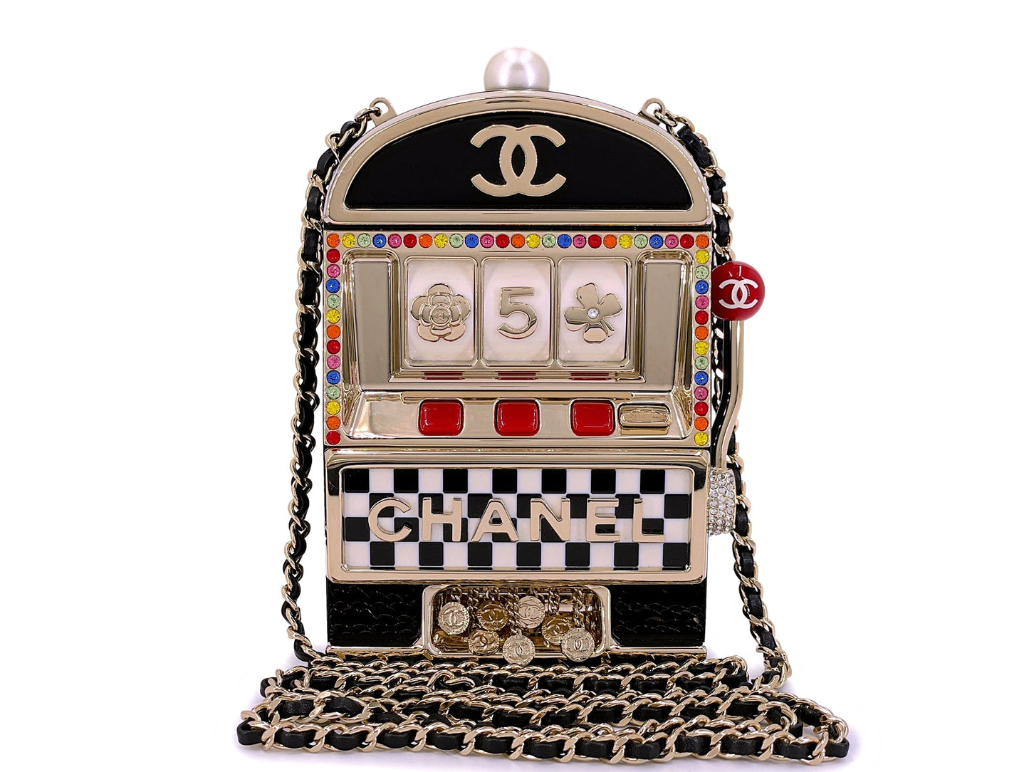Chanel 23C Monaco Slot Machine Casino Minaudière Evening Clutch Bag K2F