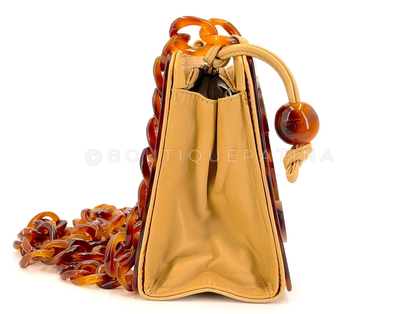 Chanel 1994 Vintage Tortoise CC Logo Crossbody Mini Bag 11B