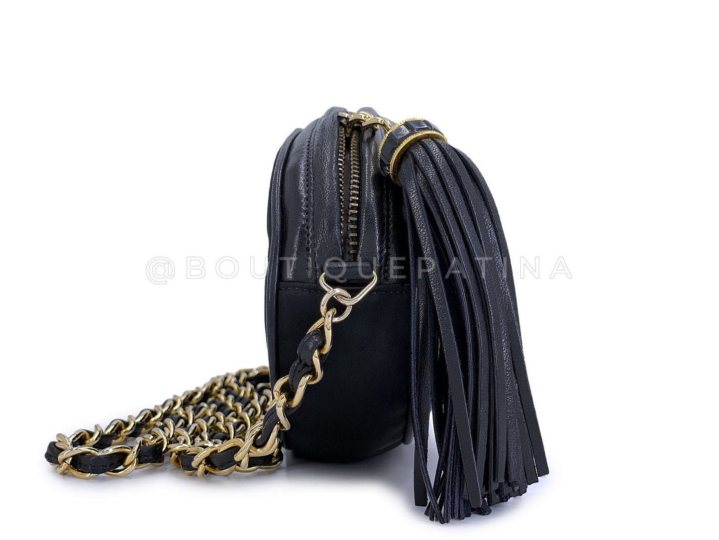 Chanel Vintage Satin Beaded CC Evening Bag 24k GHW OAP