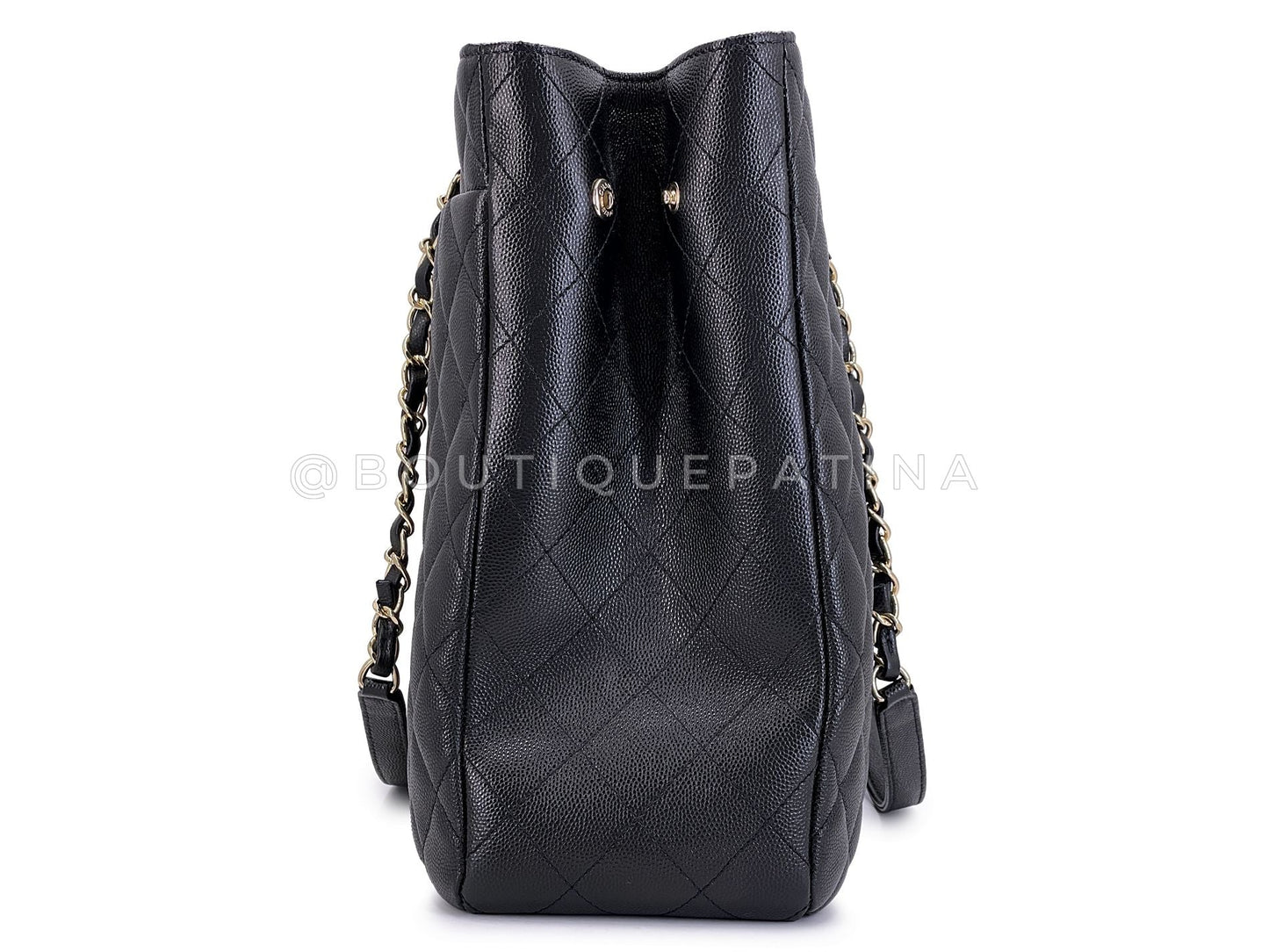 Chanel Black Caviar Timeless Classic Grand Shopper Tote Bag GHW 0JD