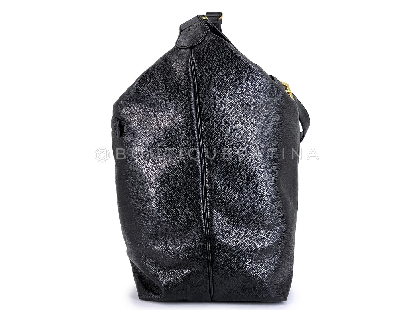 Chanel 1994 XL Vintage Caviar Timeless Hobo Tote Bag 24k GHW H09