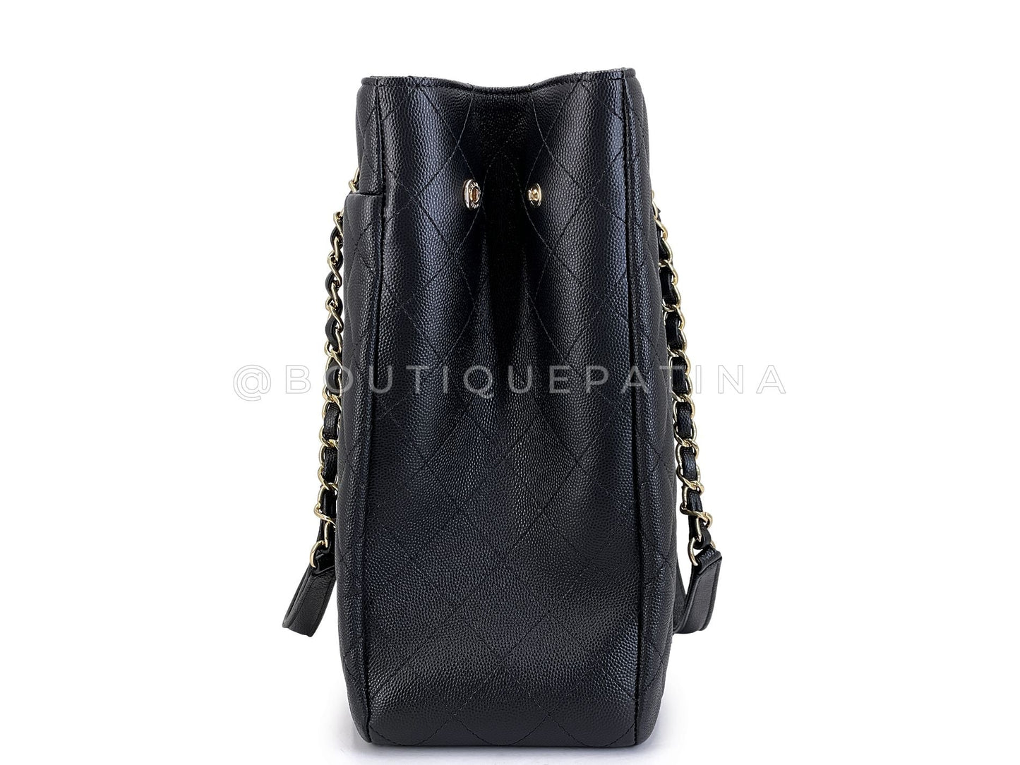 Chanel Black Caviar Timeless Classic Grand Shopper Tote Bag GHW 0JD