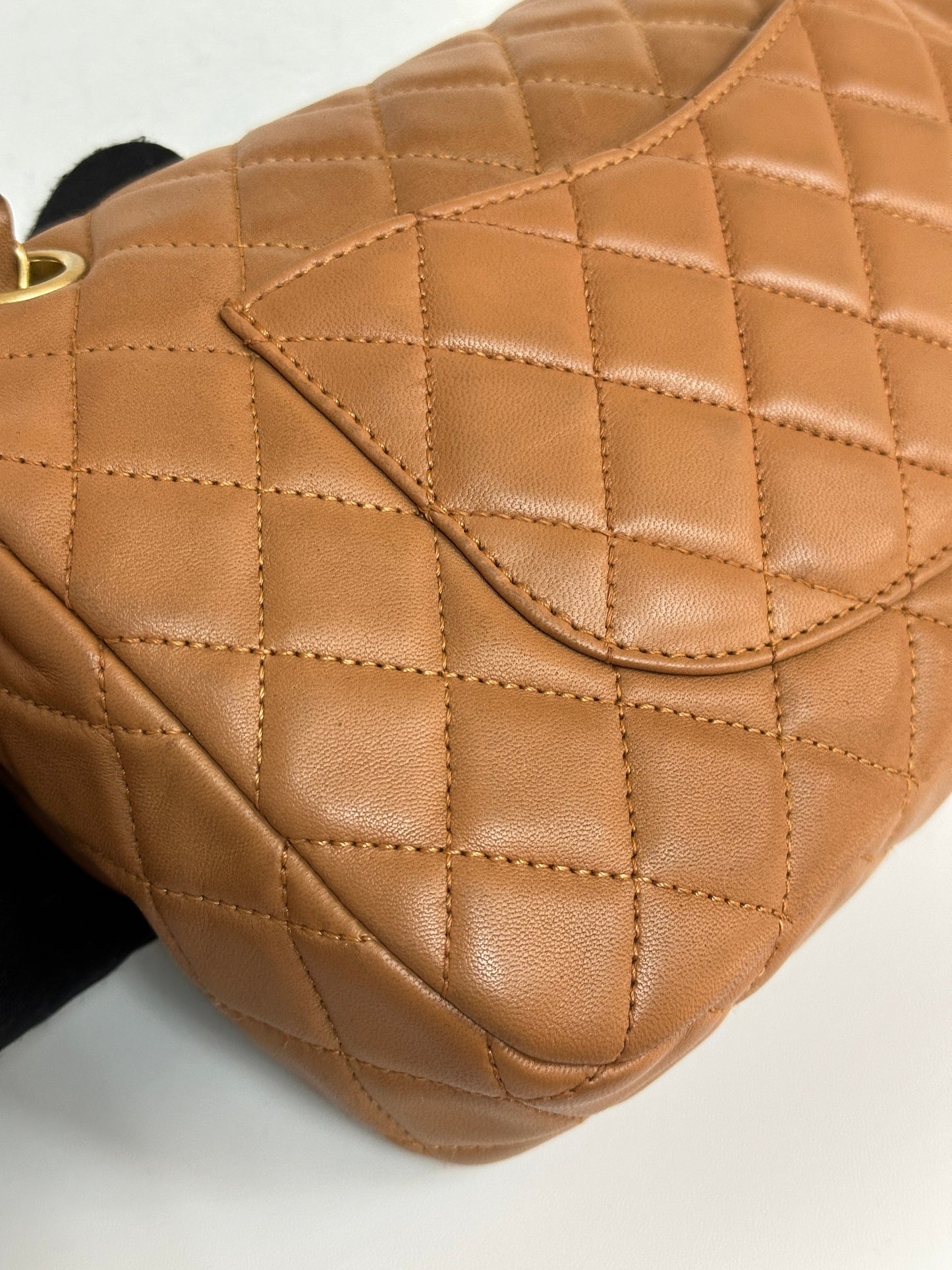 Chanel Lambskin Valentine Charms Small Flap Beige 1427 holo card