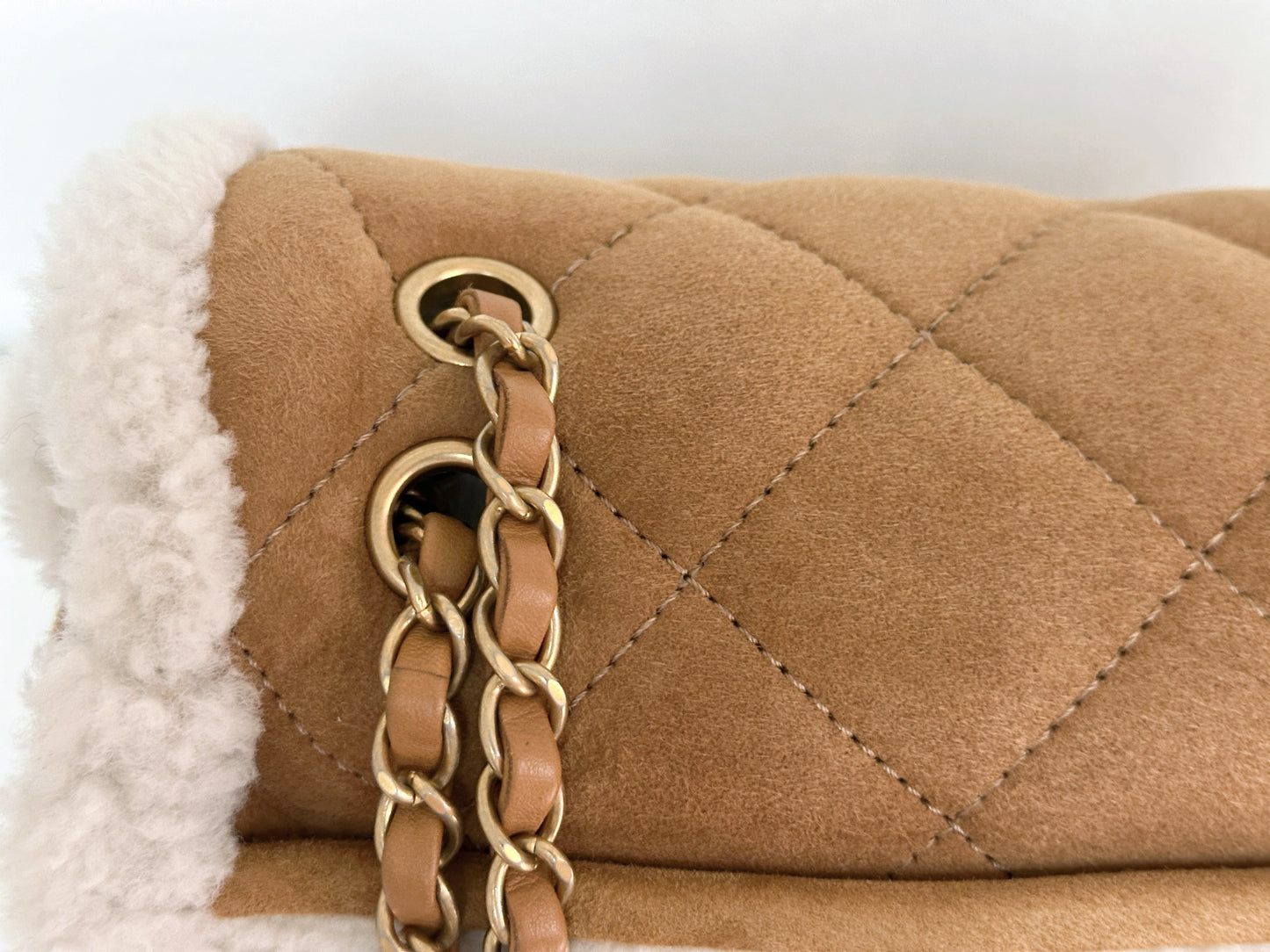 Chanel Medium Shearling Coco Neige Flap holo card 264