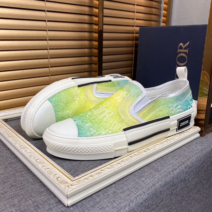 Christian Dior B23 Slip Yellow And White LOW-TOP SNEAKER