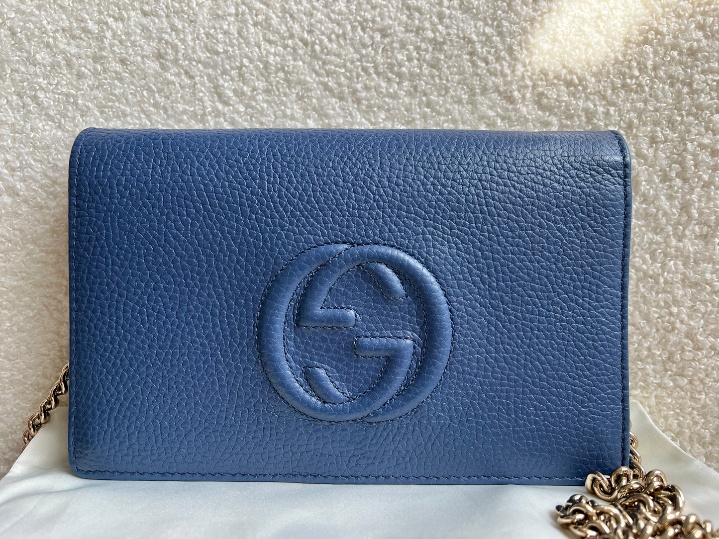 Gucci Blue Soho Chain Wallet