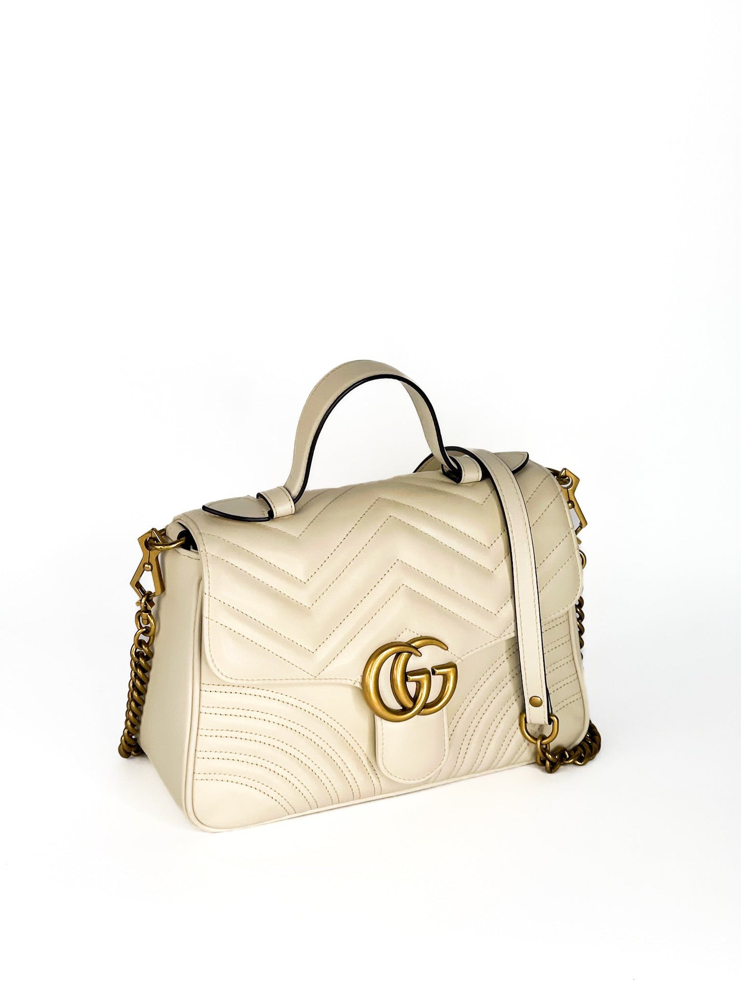 Gucci GG Marmont Matelasse Leather Top Handle Satchel