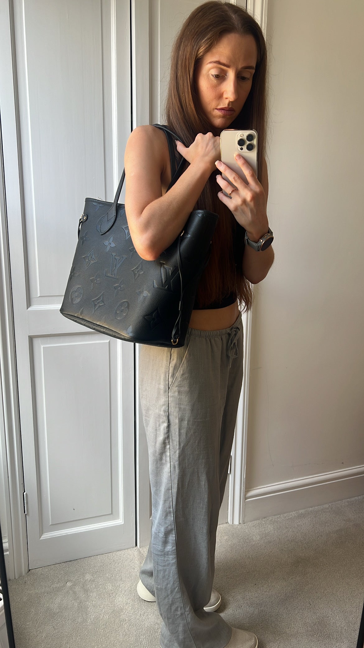 Louis Vuitton Neverfull MM Black Empreinte (RRP £1,980)