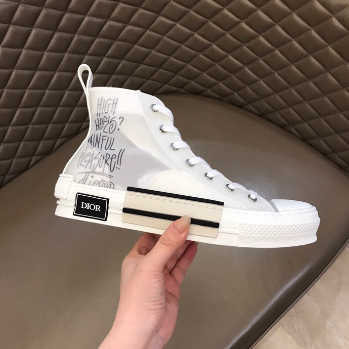Christian Dior B23 White Canvas HIGH-TOP SNEAKER