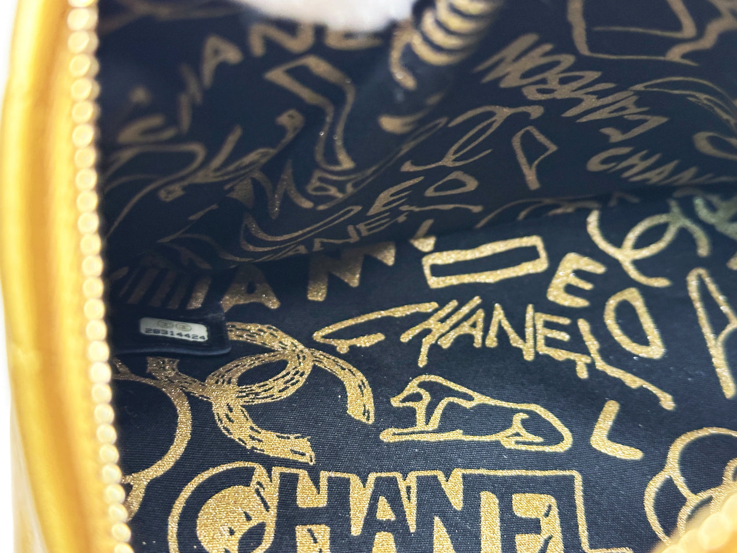 Chanel Gold Pyramid Leather Clutch Golden 2831 holo