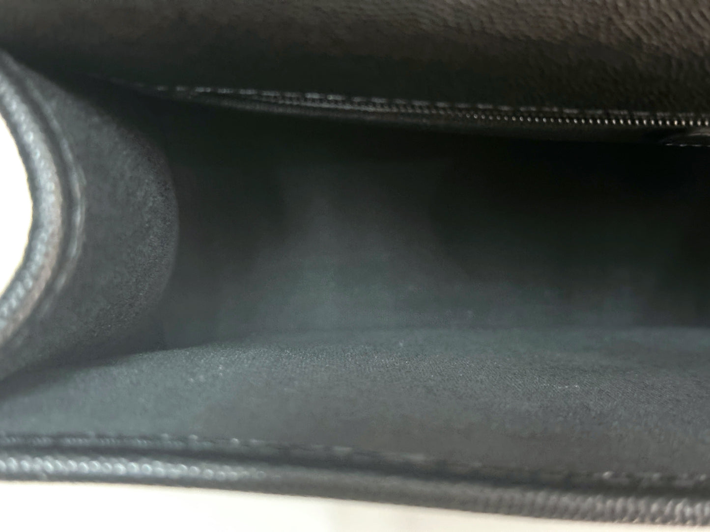 Chanel Caviar Quilted 22k Large School Memory Top Handle Flap Black microchip T076