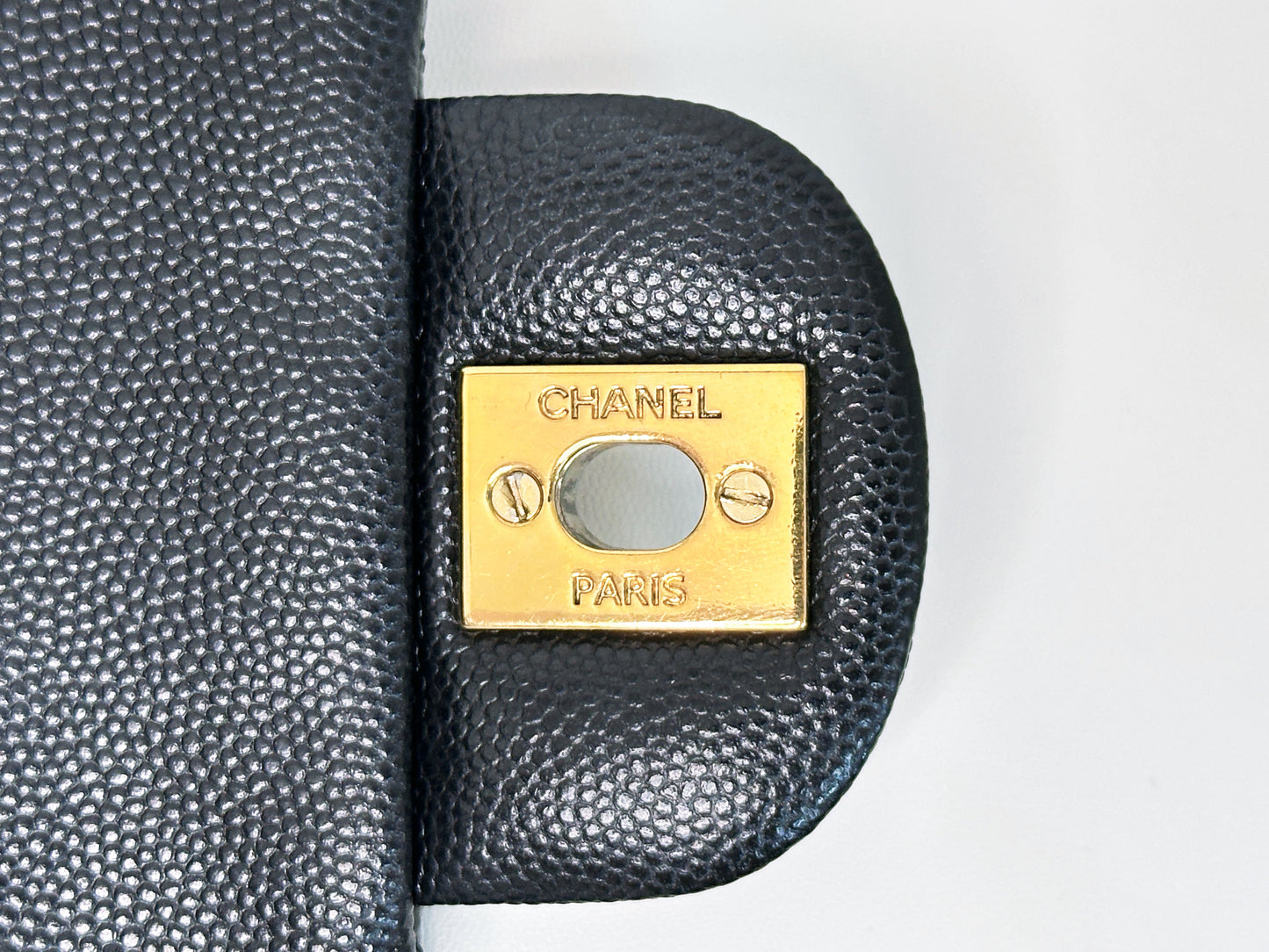 Chanel Caviar Quilted Mini Rectangular Flap black GHW 2449 holo card