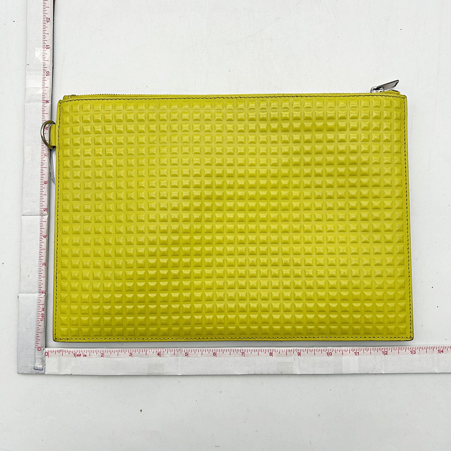 Balenciaga Grid Embossed Pouch - yellow Clutches, Handbags bb7713qw