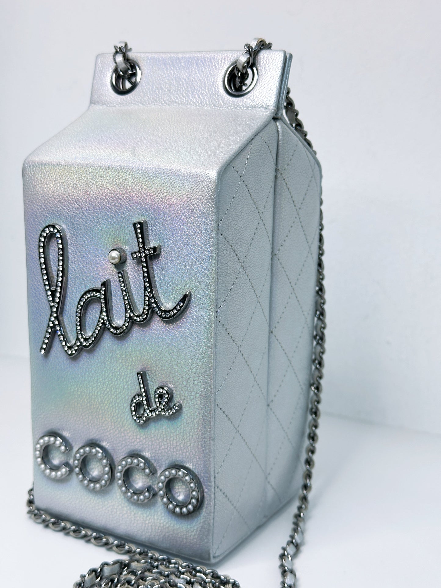 CHANEL RARE LIMITED EDITION LAIT DE COCO MILK CARTON BAG 2009 holo