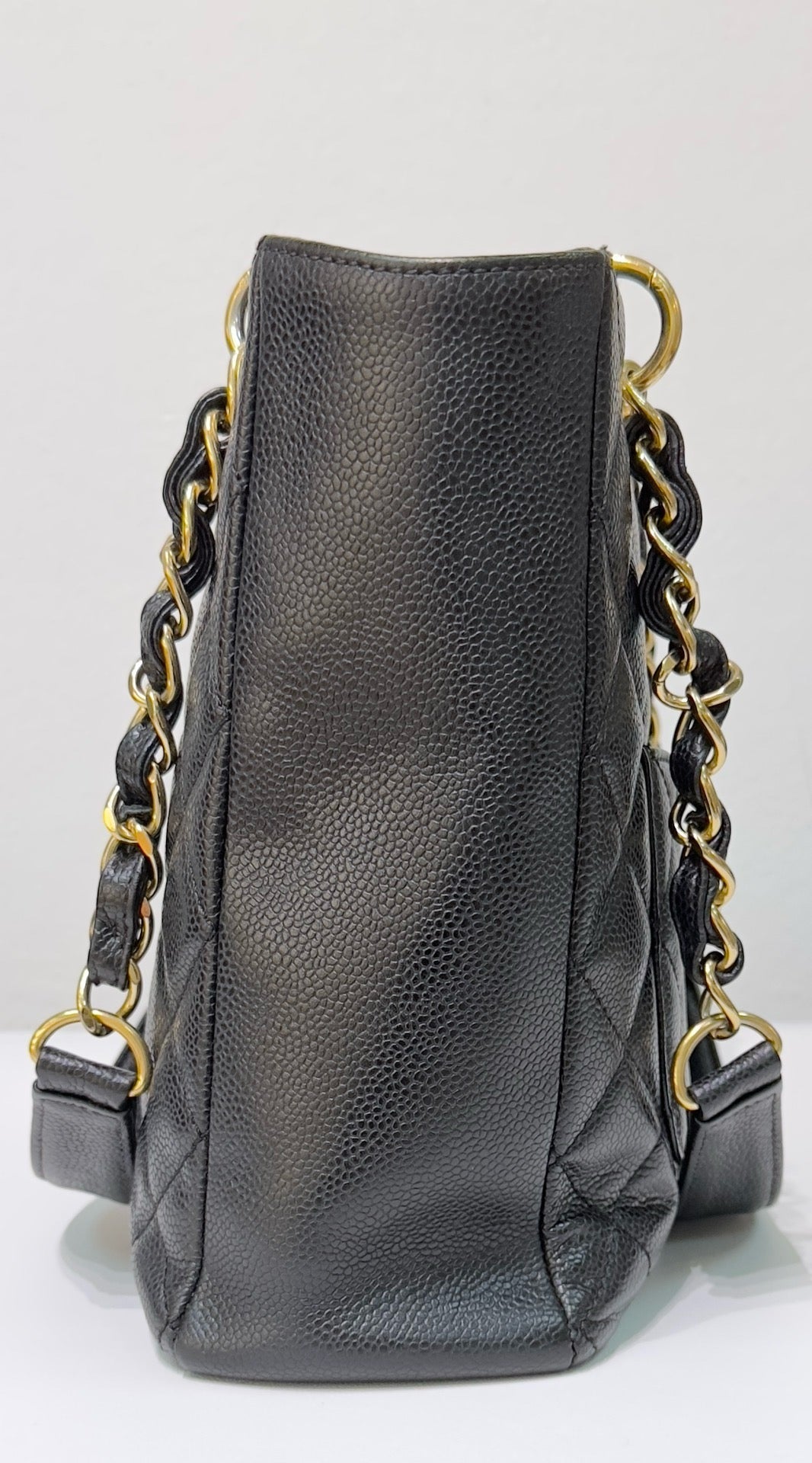 Chanel Caviar Quilted Petit Shopping Tote PST Black