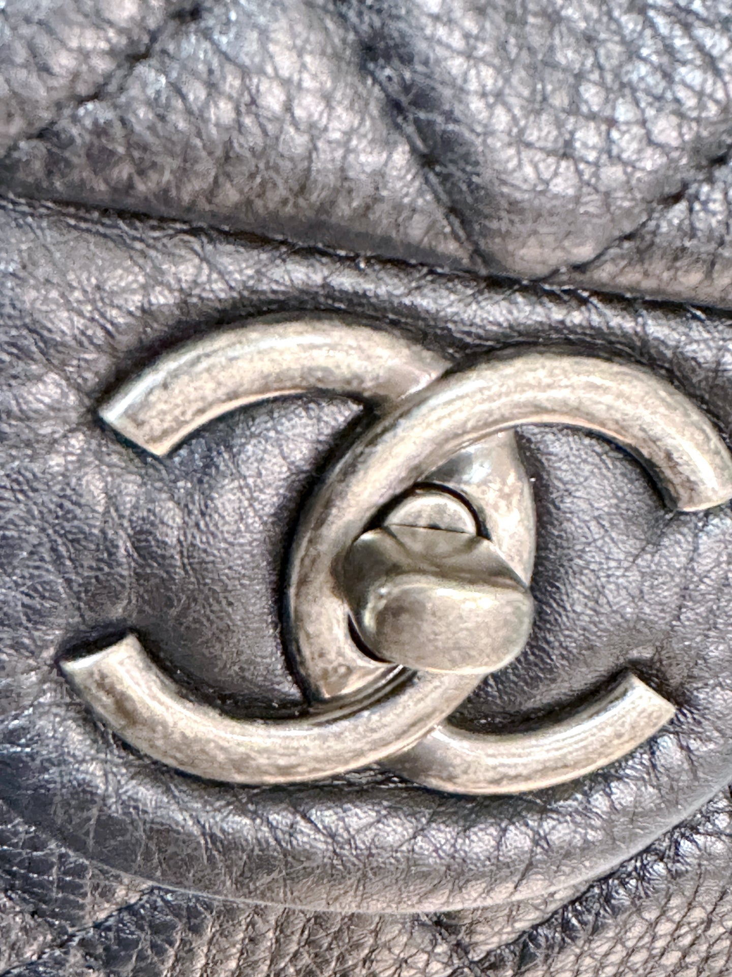 Chanel Calfskin Quilted XXL Travel Flap Bag Black 3038 holo card