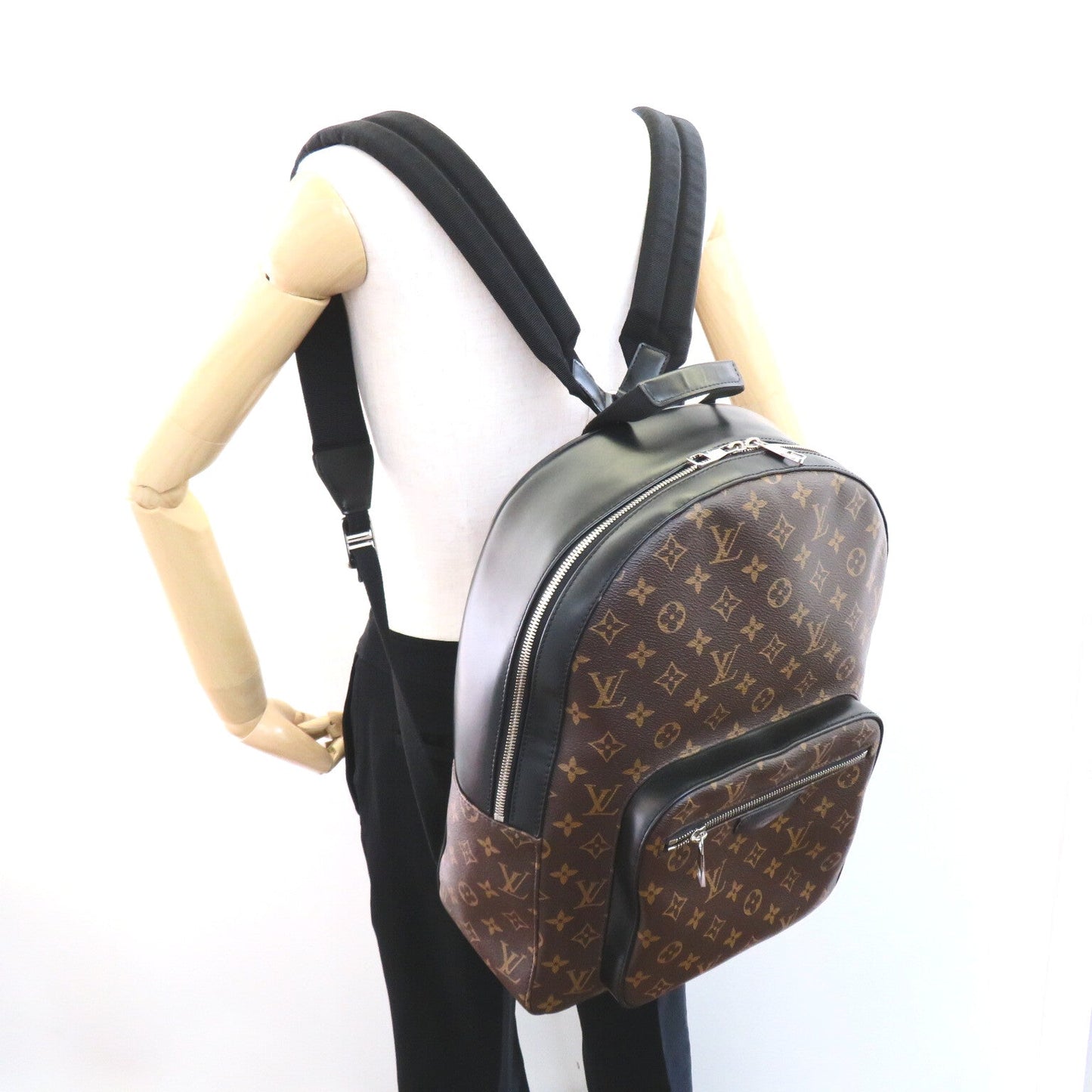 Louis Vuitton Josh N.V. Backpack Backpack Backpack Bag PVC  Canvas Monogram Makassar Mens Brown M45349