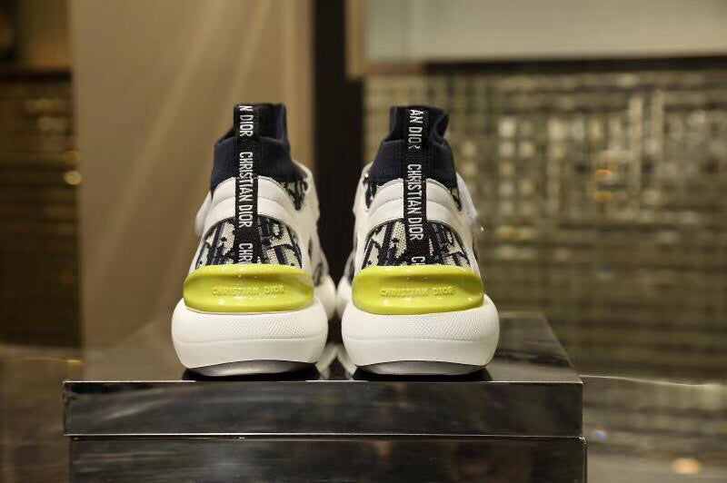 Christian Dior Inspried Sock Blue Yellow Sneaker