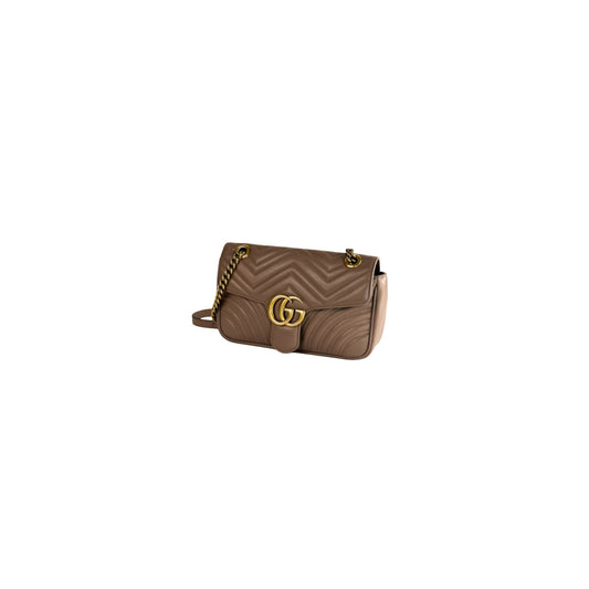 Gucci Calfskin Matelasse Small GG Marmont Shoulder Bag