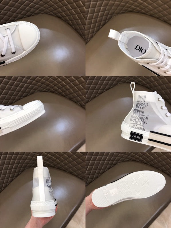 Christian Dior B23 White Canvas HIGH-TOP SNEAKER