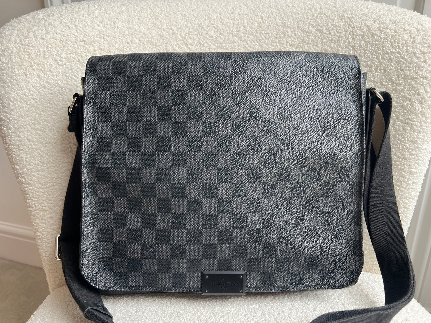 Louis Vuitton PM District Messenger Bag Damier Graphite