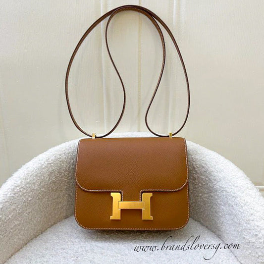Hermes Constance 18 Mini (Mirror Version) in Gold Epsom Leather and GHW