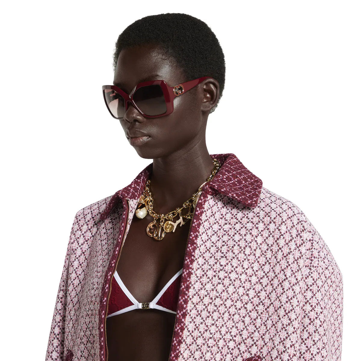 Chain Necklace With Gucci Symbols