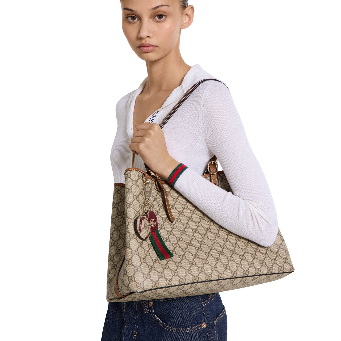 Gucci Tennis Keychain With Web