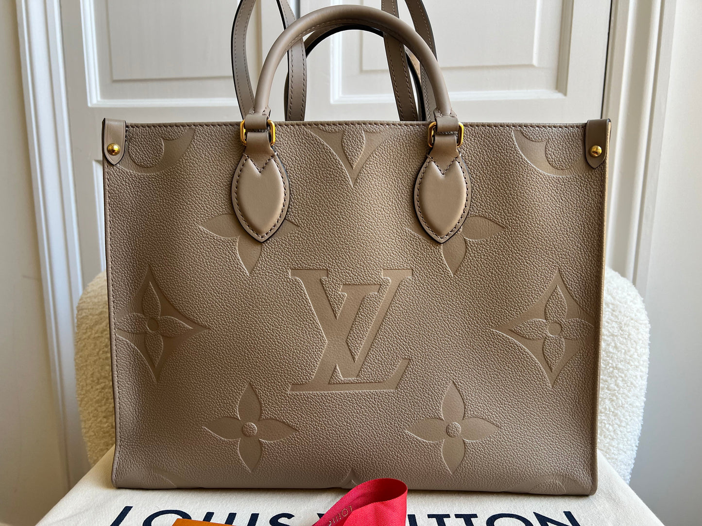 Louis Vuitton On the Go MM Dune Empreinte (RRP £2,450)