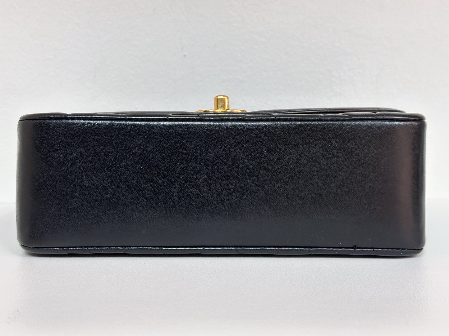 Chanel Small Vintage Diana Lambskin Should Flap Bag Black 3541 holo card