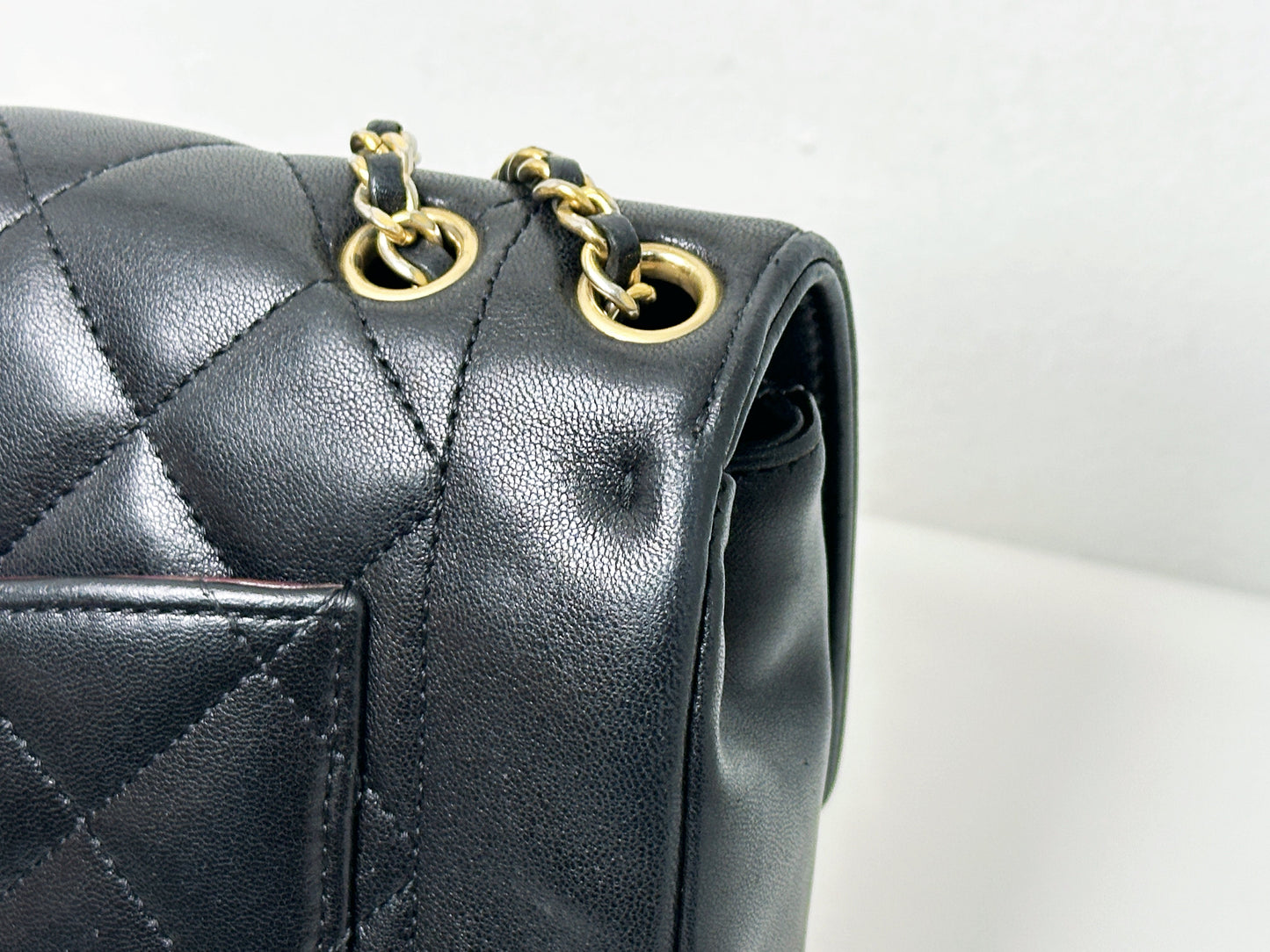 Chanel Small Diana Flap Black Lambskin GHW 2073 holo