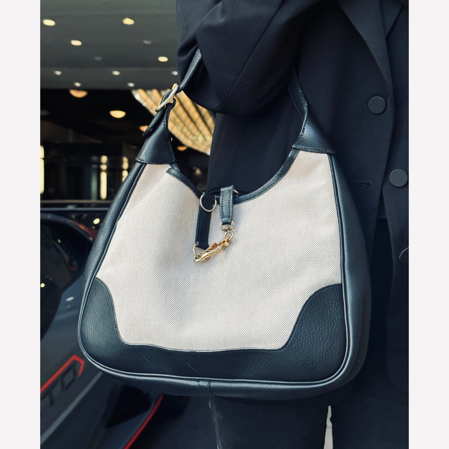 Hermes Toile H Trim Bag TWS