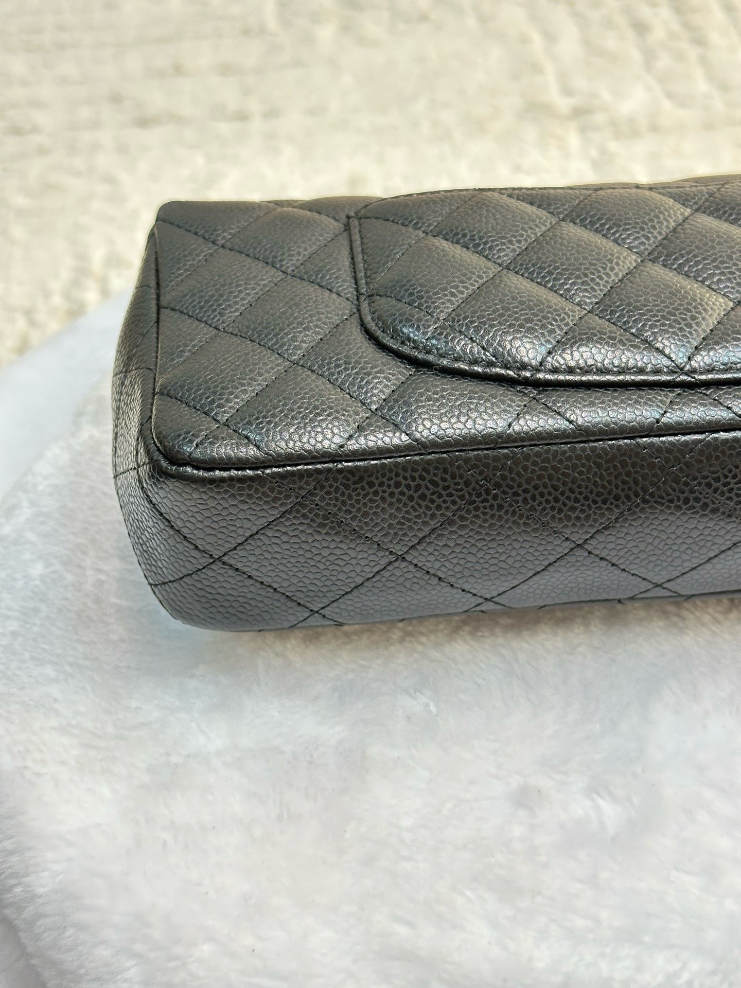 Chanel Caviar East West Flap Bag Black GHW holo 1304 db