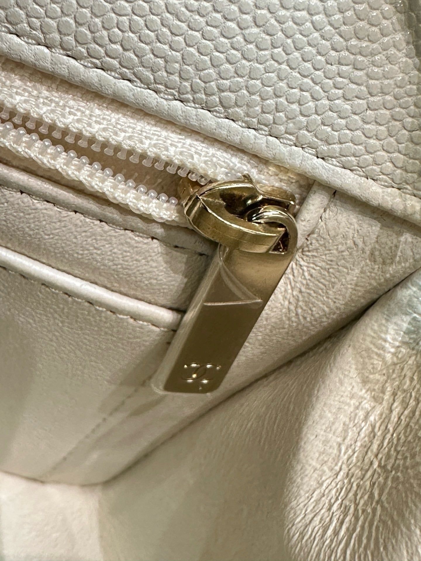 Chanel Mini Rectangle Caviar Ivory 17C GHW