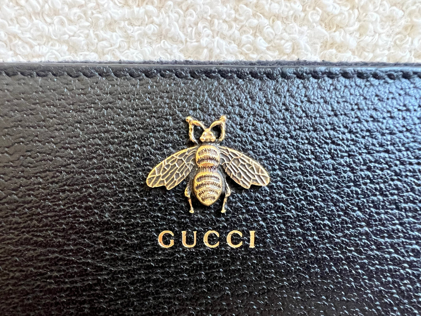 Gucci Black Animalier Wallet Zip Around (RRP £530)