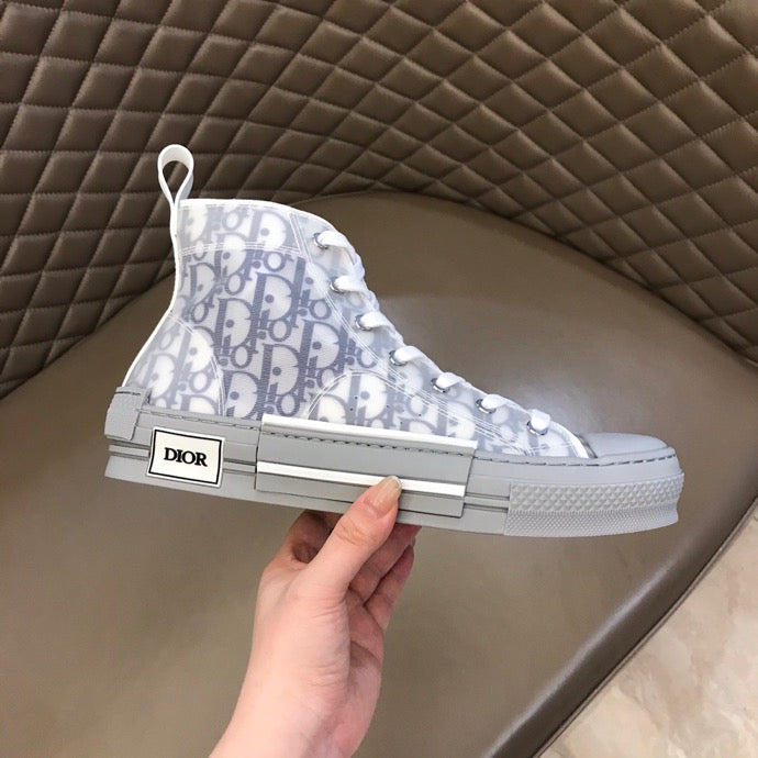 Christian Dior B23 White and Navy HIGH-TOP SNEAKER