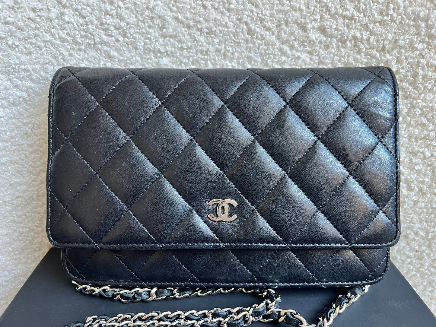 Chanel Wallet on Chain in Black Lambskin Silver Hardware (RRP £2,820)