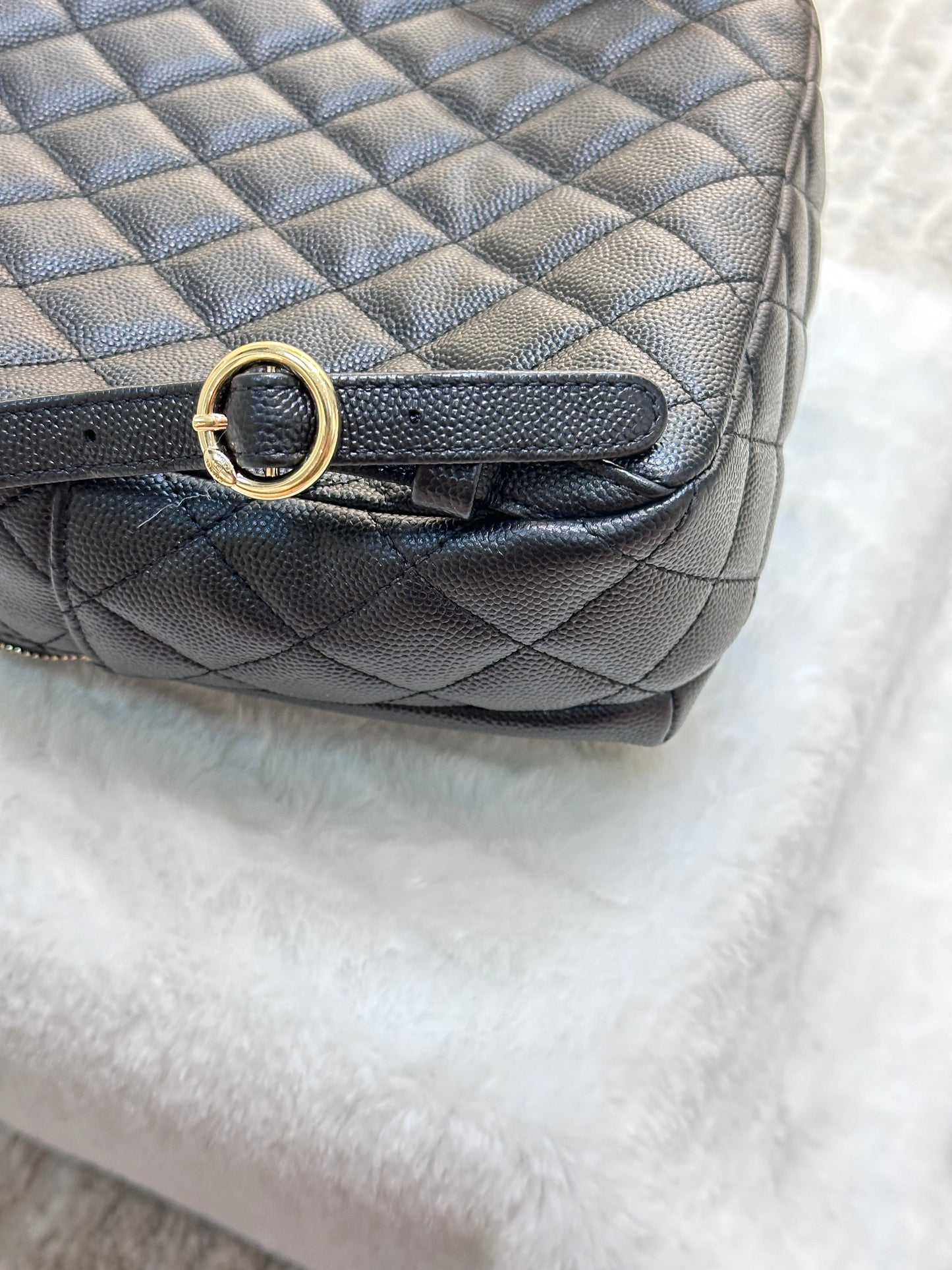 Chanel CC Day Backpack Quilted Caviar Mini