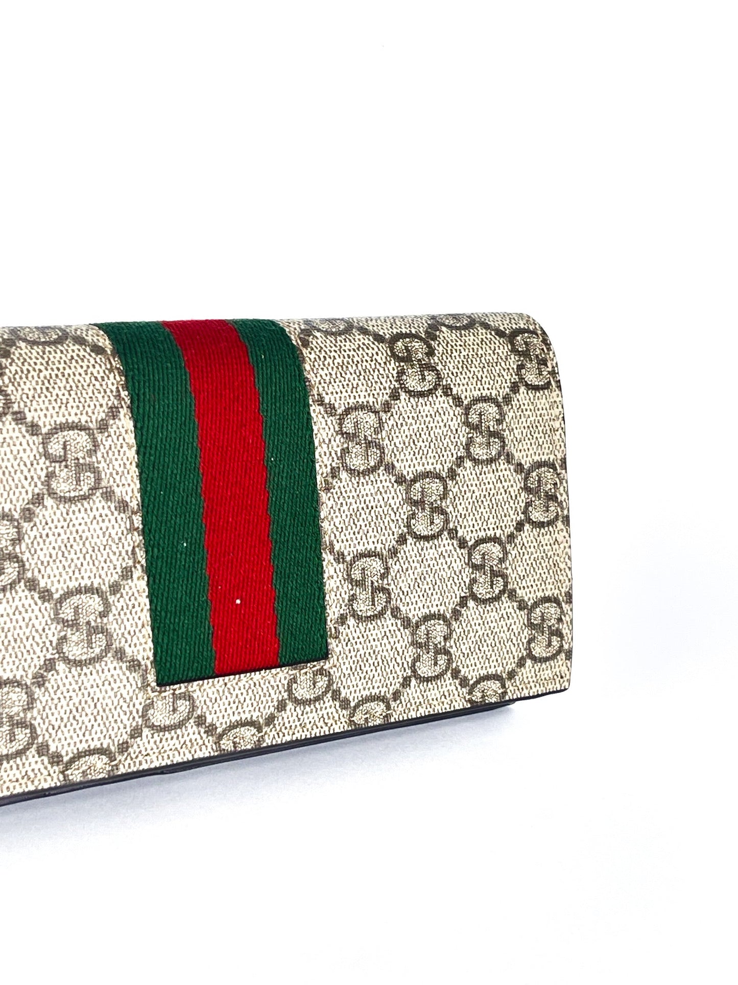 Gucci CI GG Supreme Monogram Selleria Calfskin Continental Wallet