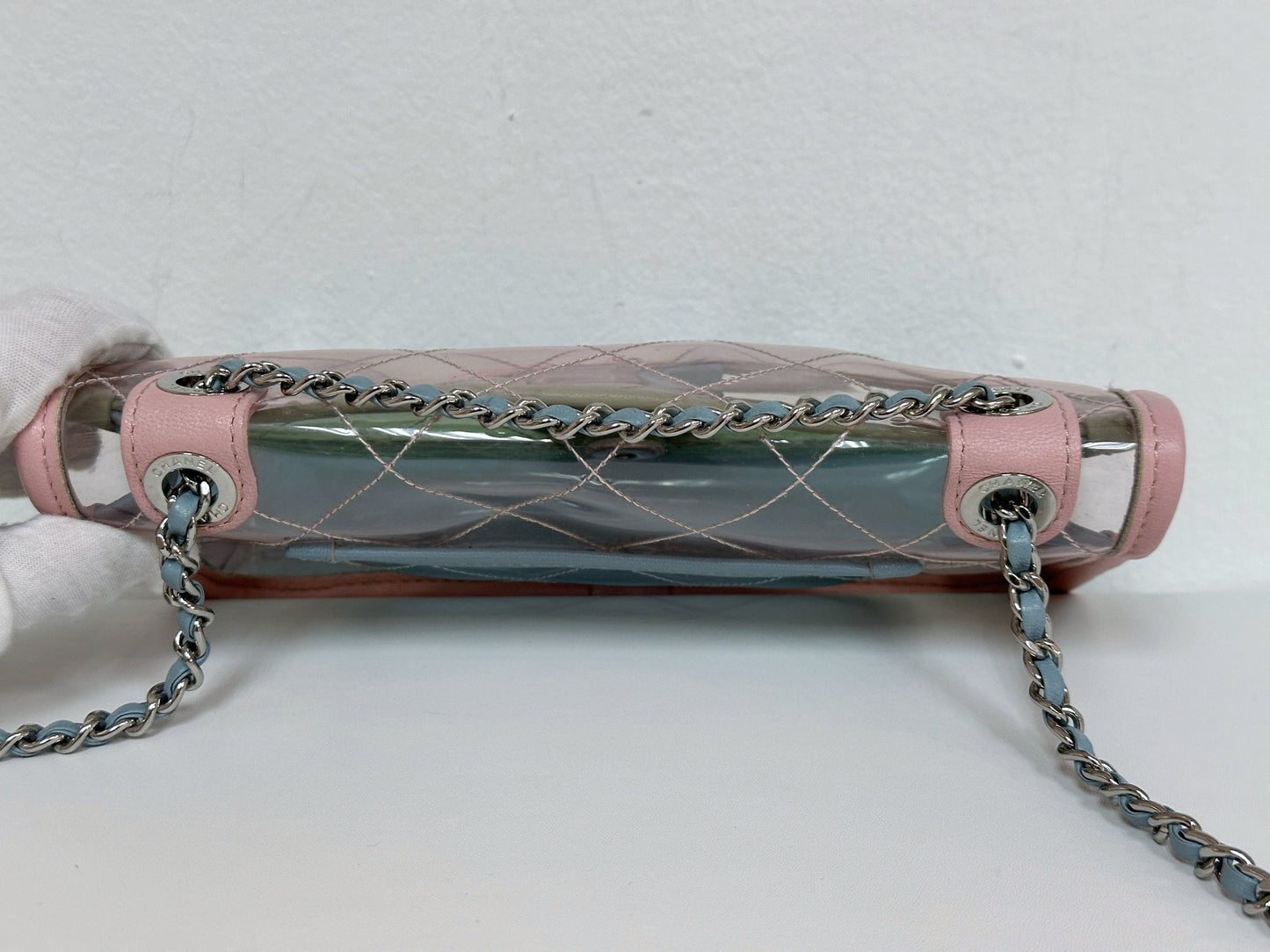 Chanel Coco Splash PVC Mini Flap Bag Pink/Blue/Green 2576 holo