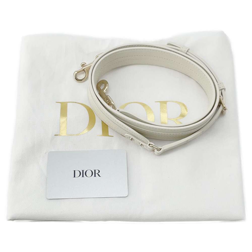 Dior Lady 95.22 2WAY Handbag White M0699OVJX Leather Size Medium
