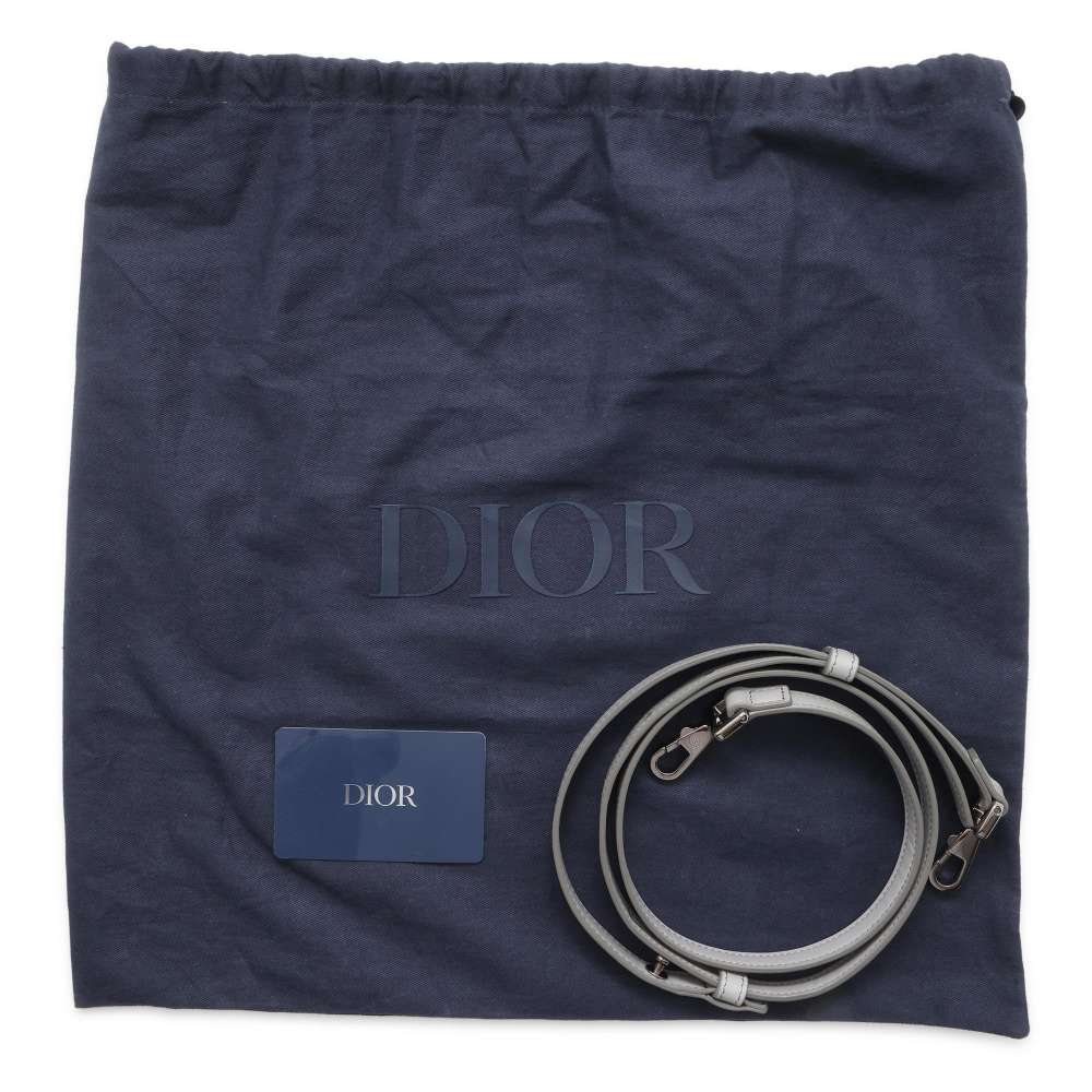 Dior 2WAY Lock Bag Kenny Scharf Collaboration Gray/Blue Leather