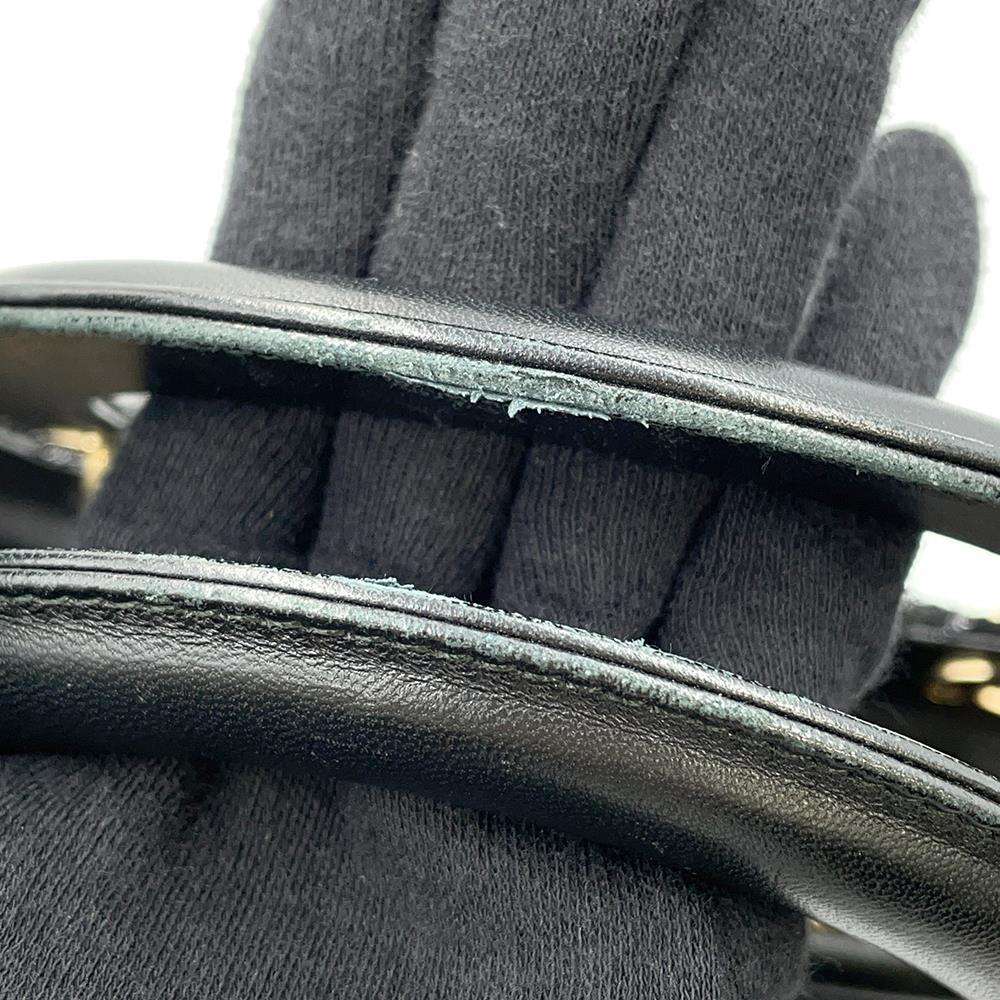 Dior Lady Dior Handbags Black Leather Tweed Size Medium