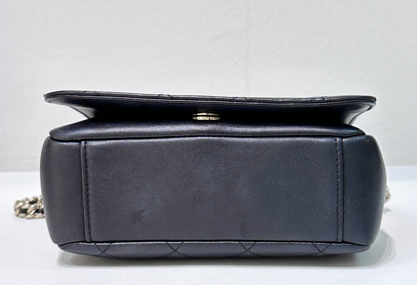 CHANEL Lambskin Quilted Studded Beauty Begins Flap Black
