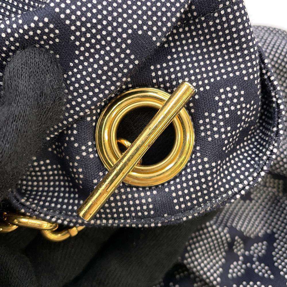 LOUIS VUITTON Monogram Mahina ChainShoulder TShirt Size M Navy1ABCC8 Cotton100%